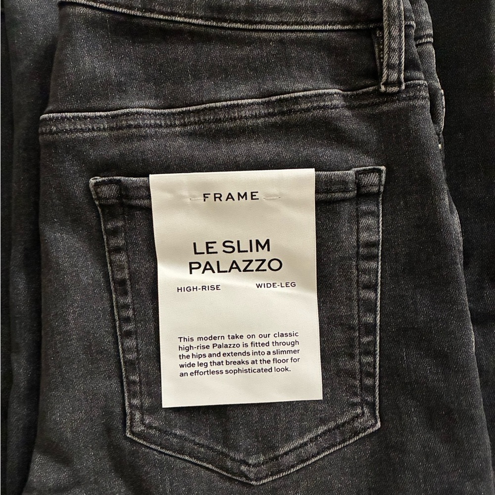 NWT FRAME Le Slim Palazzo High-Rise Wide-Leg Jeans